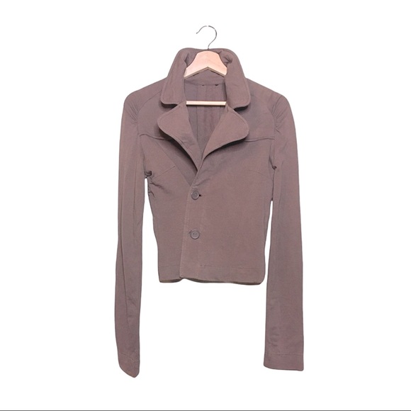 Off-Center Button Jersey Jacket - Picture 4 of 8